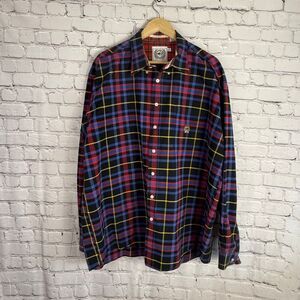 Cinch Plaid Long Sleeve Button Down Western Dress Shirt Men 2XL Black